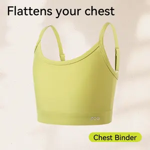 Chest Binders Minimizer Bra Camisole Sports Bra For Women Wireless Bras For Women Tube Top Tank Tops Women Compression Sport Bra Chest Binder Safety Binder Lesbian Binders For Trans Yoga Wear Fitness Yoga Gym Activewear Workout Ribbed