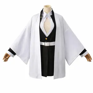 Kanroji Mitsuri Cosplay Costume Demon Slayer Love Hashira Outfit Set Lightweight Polyester Fabric Unisex Sizing for Anime Conventions Halloween
