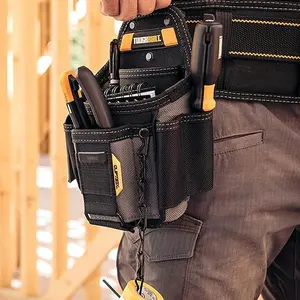 Electrician Pouch with ClipTech HUB & 13-pockets, Convenient Tool Pockets, Multifunctional Quick Hanging Tool Bag, Professional Tool Organizer for Electricians