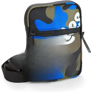 Honeycomb Utility Bag-Smell Proof Nylon Crossbody Small Bag with Removable Strap, 5 Zippered Compartments, Streetwear