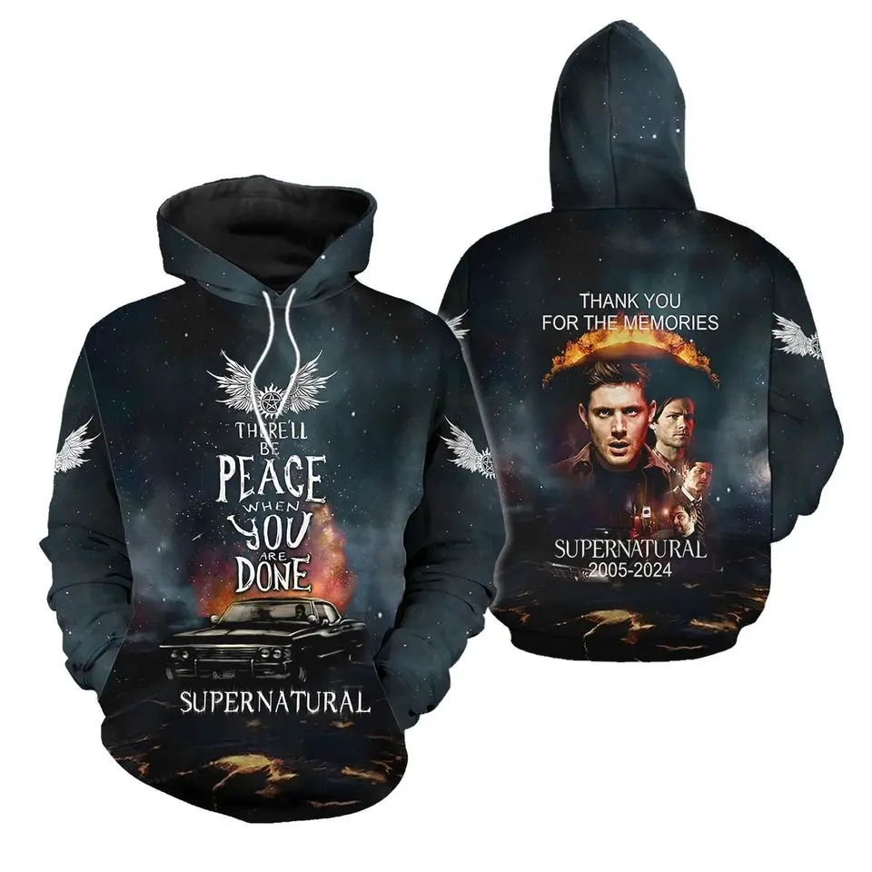 Supernatural Brothers Shirt, Dean Winchester 3D Hoodie