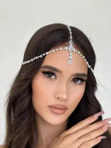 1pc/Women's Rhinestone Headband, Sparkling Geometric Design, Fashion Accessory for Parties & Daily Wear, Elegant Hair Jewelry for Women