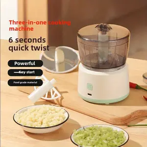 Wireless Large Capacity Stainless Steel Food Chopper from the United States Double layer electric dough mixer and meat grinder Kitchen processor blades
