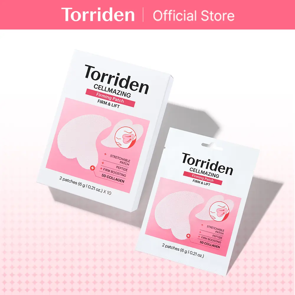 [Torriden Official] CELLMAZING Firming Patch (10 ea / 20 pcs) | Stretchable Gel Patch for Multi-Zone Lifting, For Face Lifting Care, Elasticity Care with 5D Collagen Complex, Peptide Complex