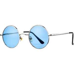 Classic Circle Glasses Retro Round Polarized Sunglasses Hippie Style Small Rounded Sun Shades