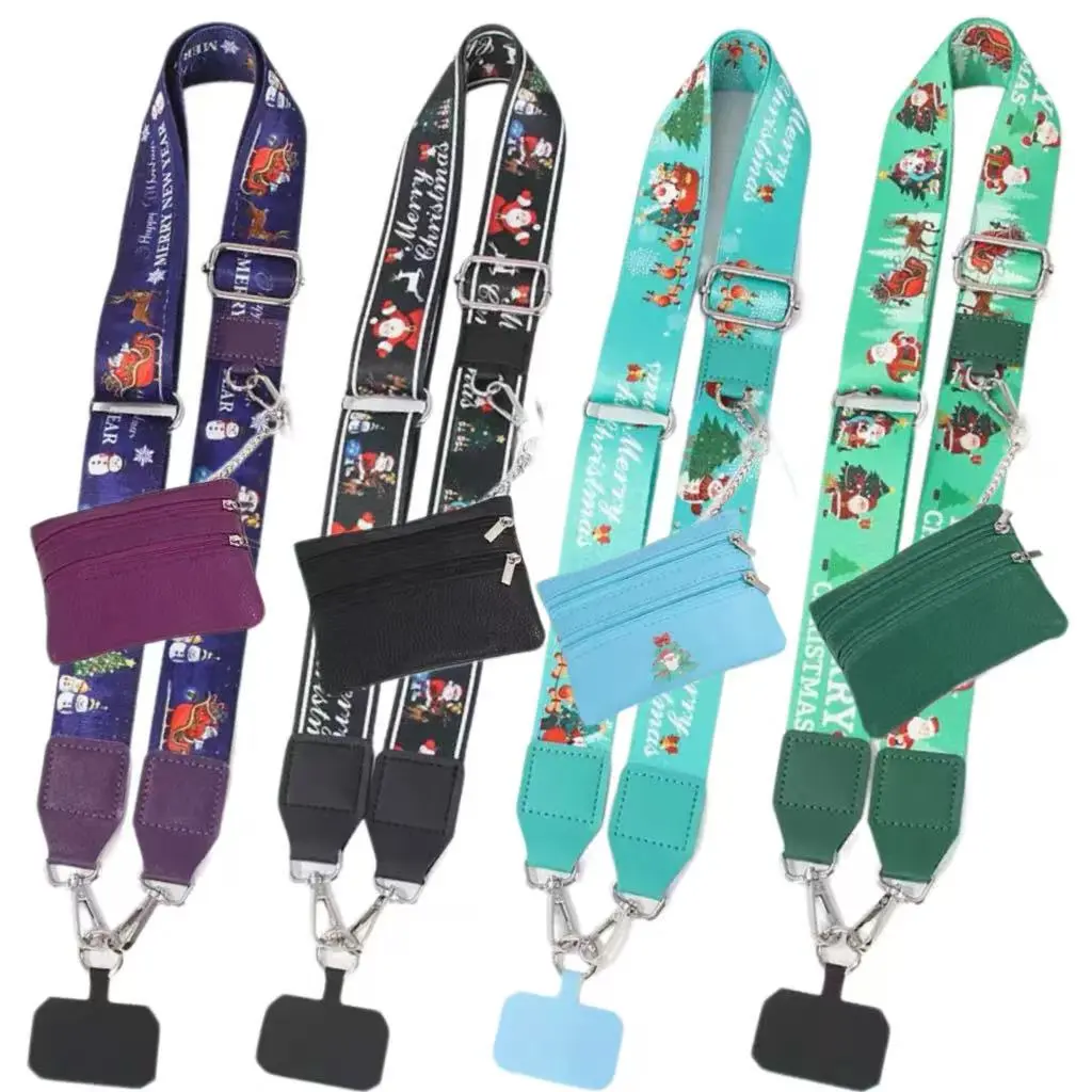 Christmas-Themed Phone Lanyard with Small Money Pouch, Hands-Free Use, No Worries About Losing Your Phone, Perfect Holiday Gift Idea