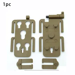 1-Pack MOLLE-Compatible Tactical Panel Heavy-Duty Earth Yellow Plastic With 4 Mounting Holes & Ventilation, Fits Pouches Packs Outdoor Gear Secure Gear Attachment