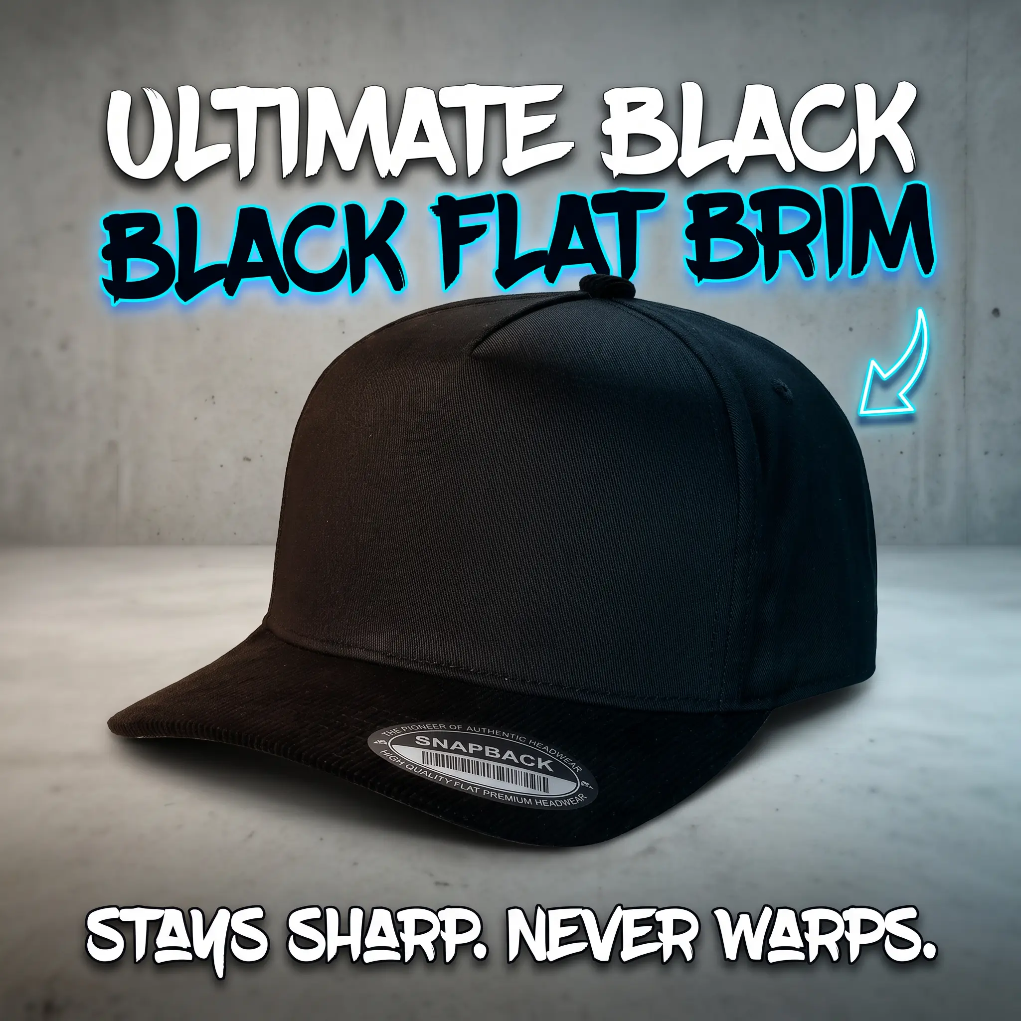 2Tone Flat Brim Snapback Hat - Corduroy Brim Structured 6-Panel Baseball Cap, Adjustable Unisex Fashion Headwear, Stylish Accessory For Streetwear, Urban Daily Use