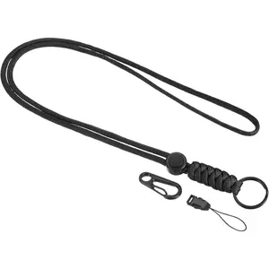 Badge Lanyard Necklace  Cord Metal Clasp Hook Ring Strap for  Whistle ID Card Badge Holder