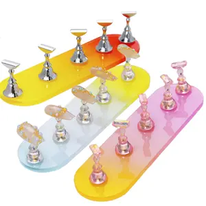 Nail Practice Stand, 1 Count Nail Tips Display Holder with Magnet Base, Nail Art Decoration Tools, Nail Art Accessories, Manicure & Pedicure Tools for Home & Salon Use, Nail Care Tool, Nail Tech Supplies