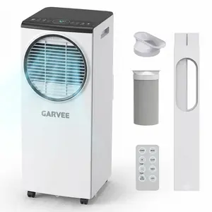 Garvee Versatile 5 in 1 Portable Air Conditioner for Room up to 350 Sq Ft, 8000 BTU Smart AC Unit Dehumidifier and Fan with Remote Control, Quiet Bedroom Air Cooler with Window Installation Kit