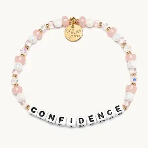 Little Words Project, Confidence Beaded Bracelet, Crystal and glass beads, Choose Your Size