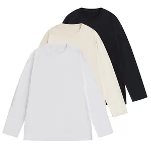 Men's Knit Long Sleeve Crew Neck Thermal Shirts for Daily Wear Soft Thermal Long Sleeve Tops in Assorted Colors Pyjama Tops Menswear Socks Beige Casual Crewneck