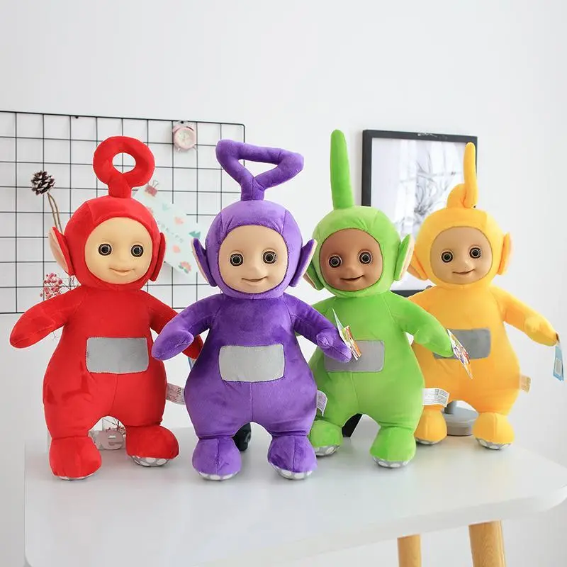 Teletubbies Plush Toys (Tinky Winky, Laa-Laa) - Cute Cartoon Stuffed Dolls, Disney Kawaii Pillows, Anime Figurines, Car Accessories, Kids Birthday Gifts for Home Decor