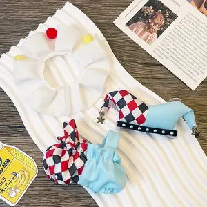 THE MONSTERS - Labubu doll clothes, cute clown costumes, Labubu first and second generation blind box universal plush doll clothing and clothes