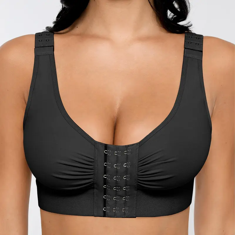 FeelinGirl WIRELESS Bra for Women's Front Closure Wirefree Post Op Bra Comfort Fabric dealsforyoudays
