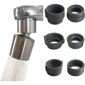Rotating Faucet Aerator Extender,Nozzle Faucet Adapters, Universal Splash Filter Kitchen Tap Extension, Kitchen and Bathroom Sink Faucet Replacement (Brushed Nickel)
