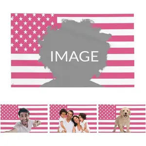 Personalized American Flag Polyester 30x40In Custom Decor for Clubs Garden Living Rooms Bedrooms Flower Banners Hand Ornaments Single-Sided Design Decoration