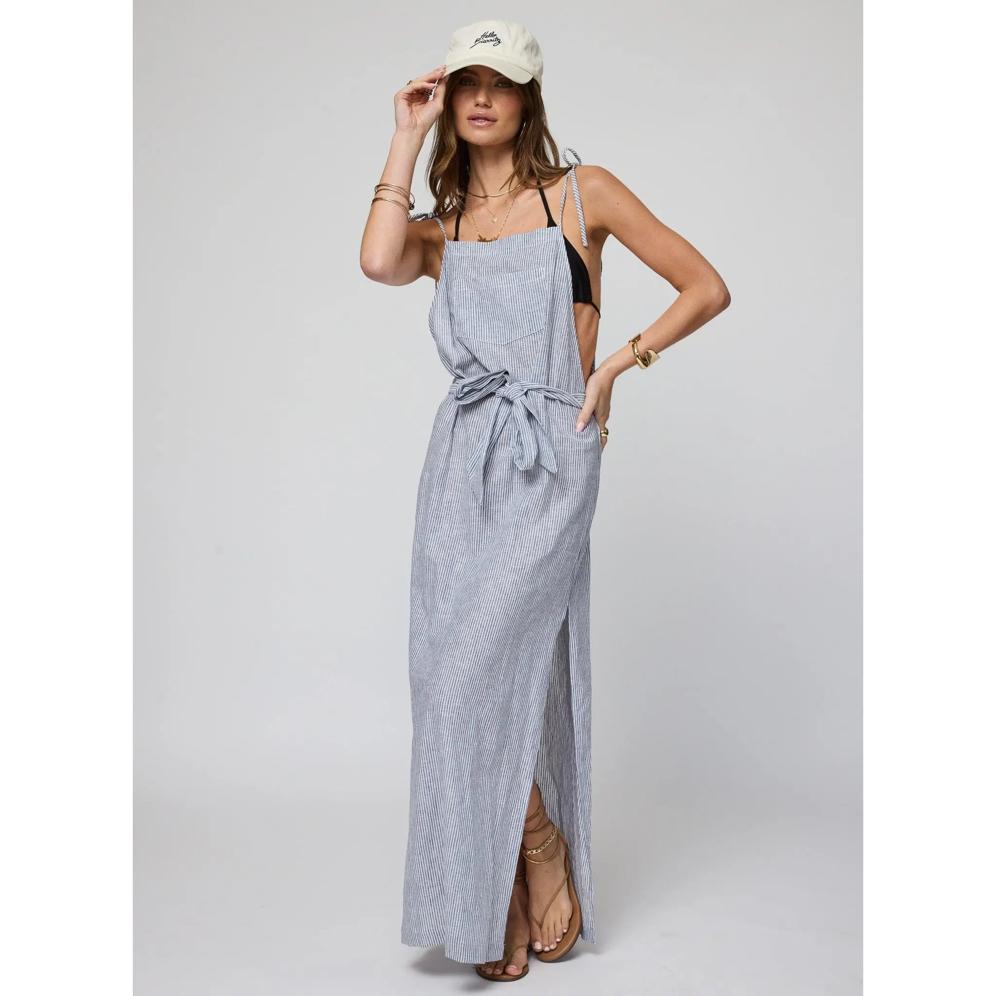 LINEN APRON DRESS