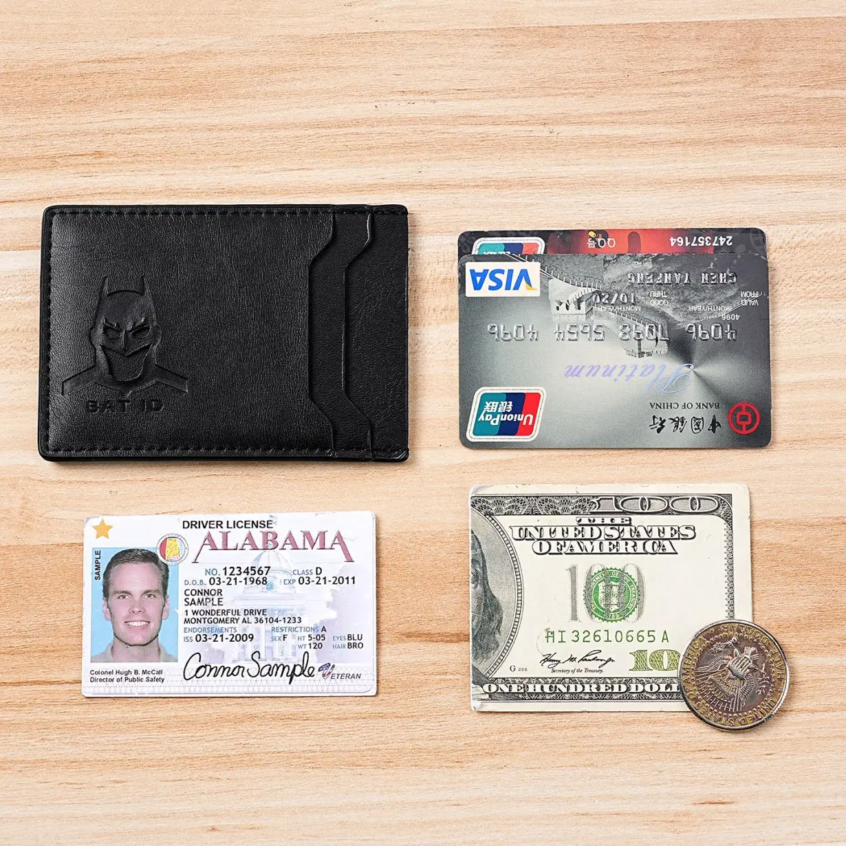 3-Tier Featuring BAD ID Wallet, Driver License Holder, Best Gifts for Father's Day, Unisex | BAT ID