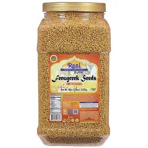Rani Fenugreek (Methi) Seeds Whole 128oz (8lbs) 3.62kg Bulk PET Jar, Trigonella foenum graecum ~ All Natural | Vegan | Gluten Friendly | Non-GMO | Kosher | Indian Origin