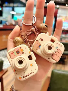 Cartoon Capybara Projection Camera Keychain, Cute Glowing Feature Gift, Book Bag Hanging Decoration, Small Key Chain Accessory