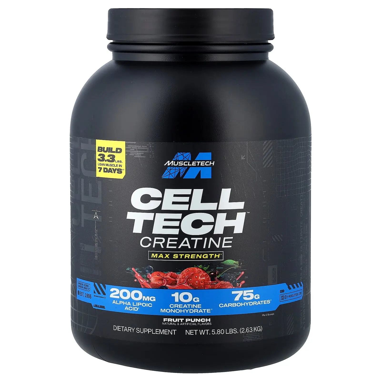 MuscleTech Cell-Tech™ Creatine, Fruit Punch, 5.8 lbs (2.63 kg) MuscleTech Cell-Tech™ Creatine, Fruit Punch, 5.8 lbs (2.63 kg)