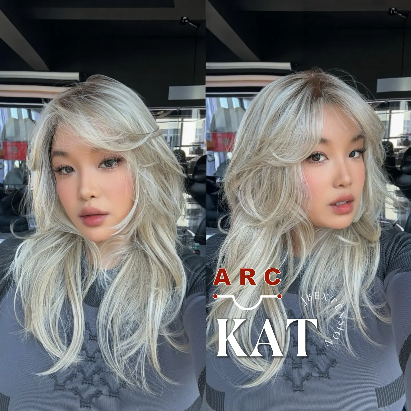 JBEXTENSION 20 Inches Mix Blonde Long Pre-Cut Arc Snowflake Lace Frontlace Glueless Wig KAT【BENDY EAR TABS】