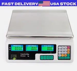 88 LBS Digital Weight Scale Price Computing Food Meat Scale Produce Deli Fruit