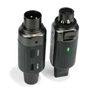 Aroma Wireless XLR Microphone Audio Transmitter Receiver Rechargeable UHF Wireless Microphone System Stable Transmission for Dynamic Mics PA Mixer