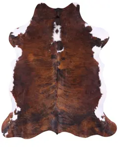 SUPER SALE Brindle Natural Cowhide Rug - X-Large 7'2"H x 6'1"W