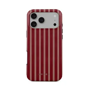 BURGA Tough Phone Cases - Gingerbread Edition | for iPhone 17 16 15 14 13 12 11 Series | Stripes Phone Case | Trendy 2026 Phone Case | Shockproof Protection | Gift for Her