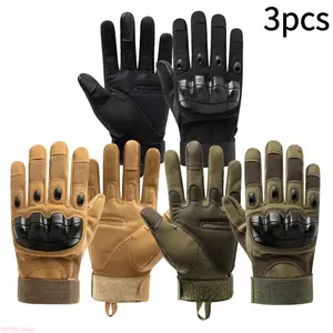 Unisex Tactical Full Finger Gloves - Soft Knuckle Protection, Touchscreen-Compatible, Non-Slip, Breathable - Work & Outdoor Gear for Motorcycle Riding, Ideal Practical Gift for Fathers