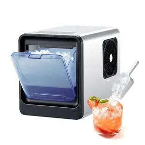 Summervibes VEVOR Countertop Ice Maker, 33 lbs per Day, Self-Cleaning Portable Machine with Scoop, Drawer-Style Ice Access, Nugget Ice-Making Machine with Chewable Ices for Home, Kitchen, Office, Bar Party