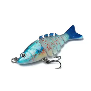 Segmented Fish Imitation Hard Soft Bait, Artificial Fishing Lure, 2.36 Inches/5 Grams, Suitable for Freshwater and Saltwater Trout Bass Fishing, Fishing Equipment