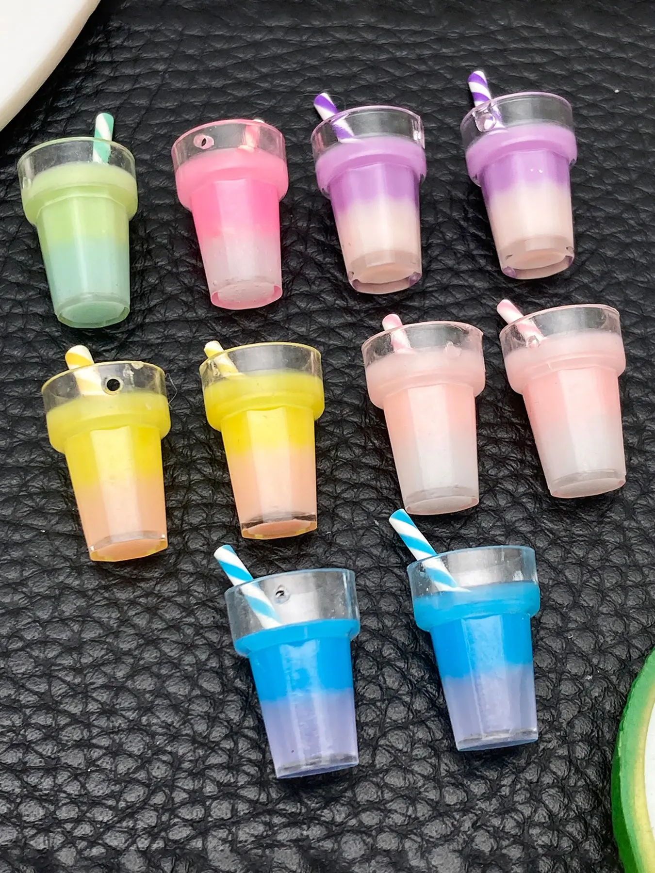 10pcs Resin Multicolor Milk Tea Cup Charms, Drop Charm, Bag Charms, DIY Bracelet Necklace Earring Jewelry Making Accessories (13x24mm), Charm Accessory, Craft Supplies
