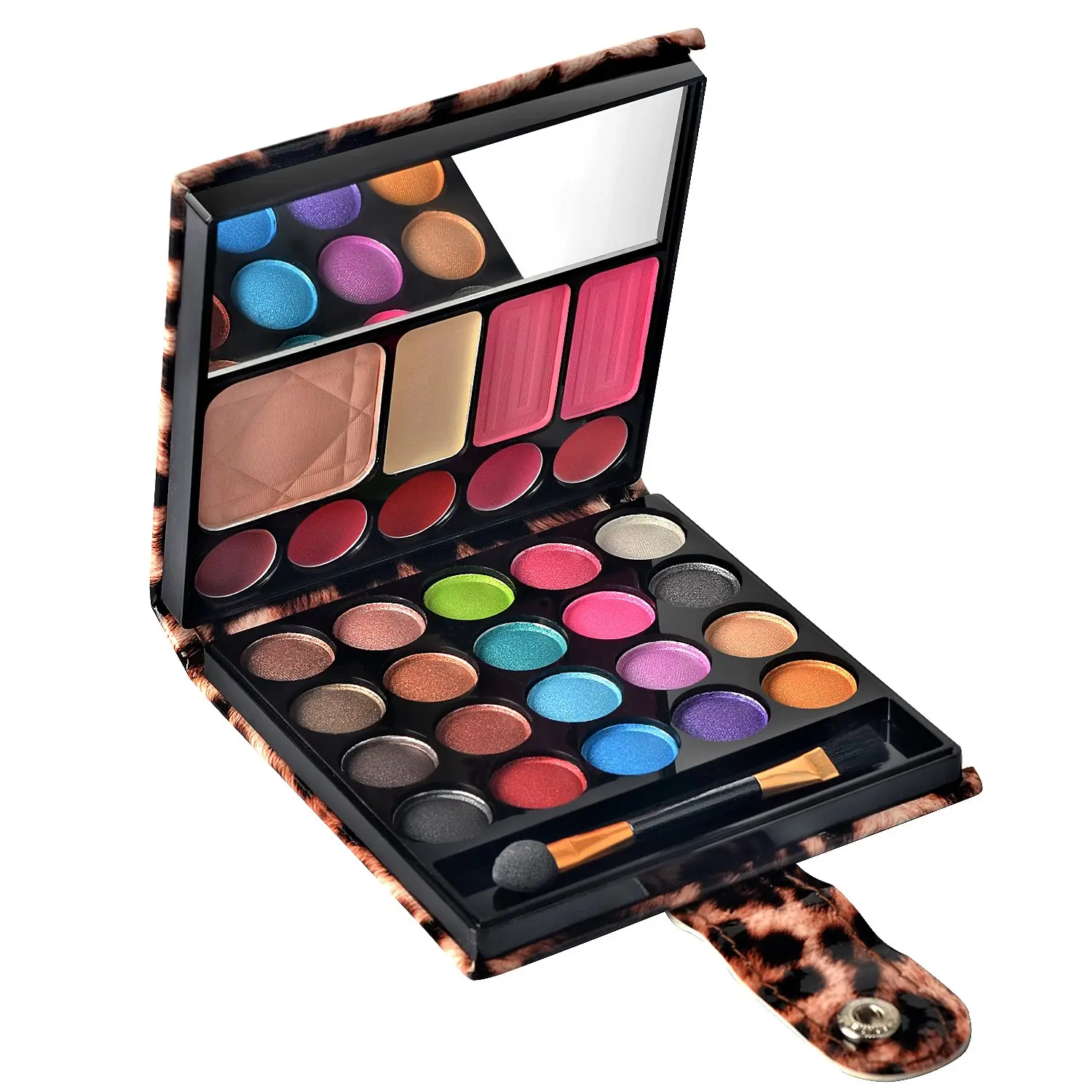 Professional Makeup Kit with Shiny Eyeshadow Palette, Glossy Lip Gloss, Blush, and Concealer