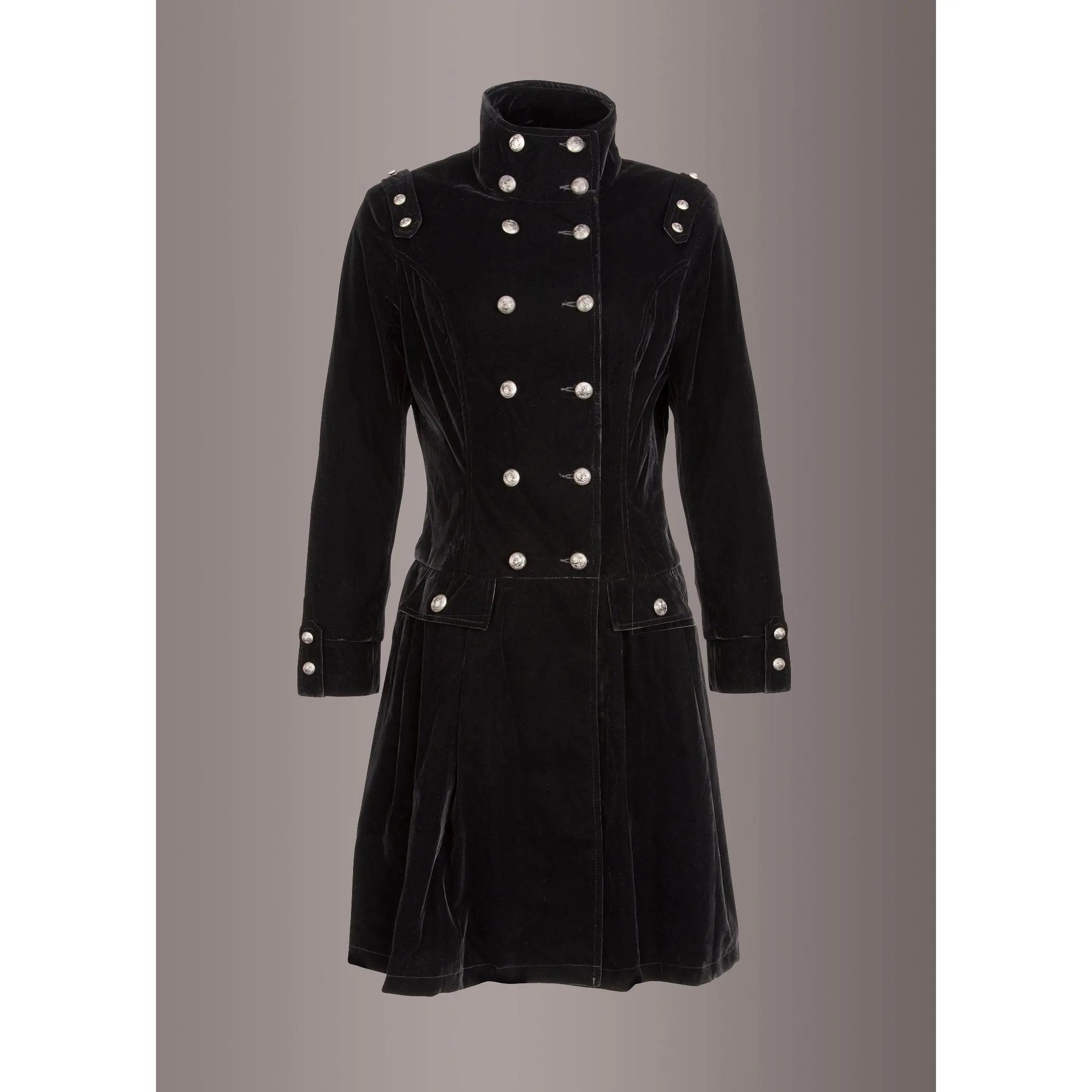 Witchy Woman Black Velvet Coat