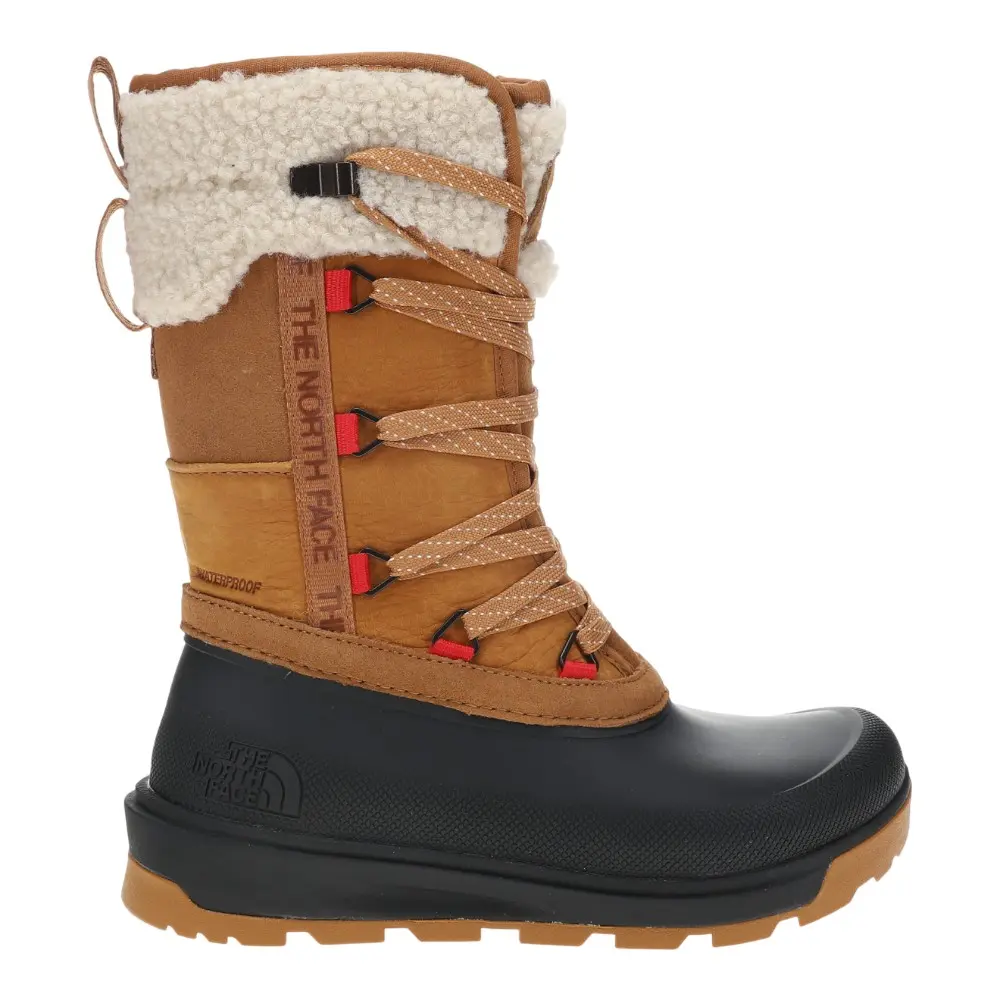 The North Face Womens Shellista Vi Mid Waterproof Insulated Lace Up Winter Casual Boots Mid Calf - Black, Brown