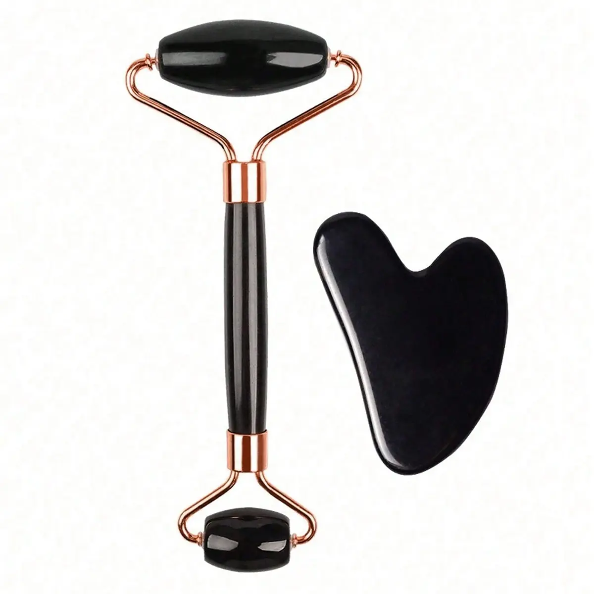 2pcs/set Resin Facial & Eye Massager Roller Set, Beauty Roller, Dual-Head Gua Sha Scrapping Massage Stick, Daily Skincare Tool, Facial Care Tools for Men & Women