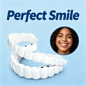 [3 PACK]2026 New 1-Minute Snap-OnVeneers - Custom Fit Soft Flexiblee InstantSmile Hack No Pain Natural White TeethCover for Men Women