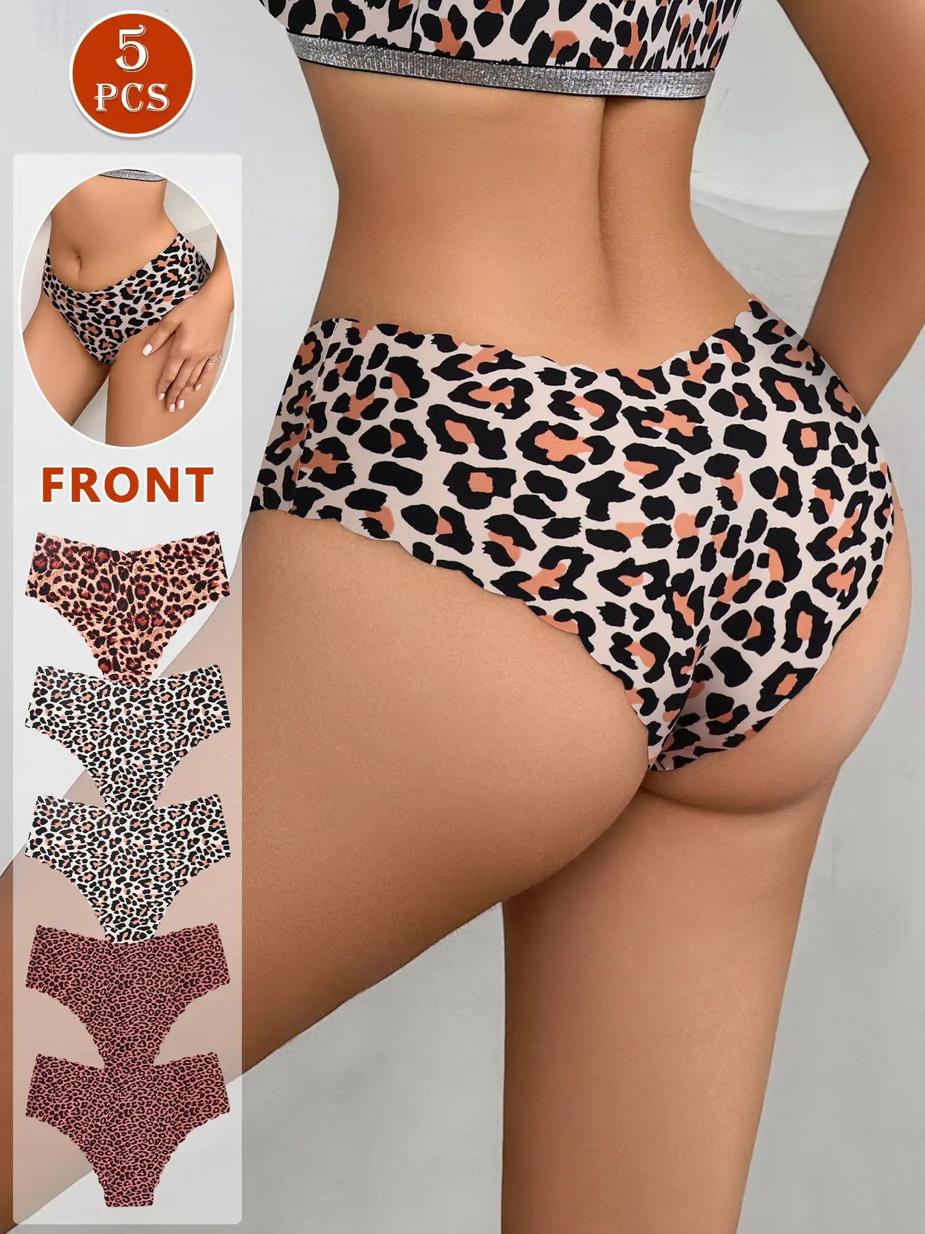 Women's Sexy Low Waist Briefs, Fitted Panties, Leopard Pattern Slim-Fit Fashion Underwear, Ideal for Yoga, Dance, Daily Wear, Fall & Winter
