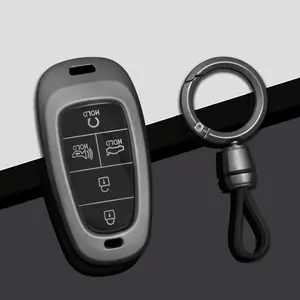 Tpu Car Key Case Cover for Hyundai Solaris Sonata Hybrid Nexo Nx4, 2020-2021 Accessories, 5 Buttons, Durable Protection