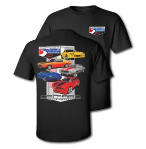 Camaro Club Sweden 2 Sides T-Shirt for Car Enthusiasts - Iconic Muscle Cars Collection, Perfect Gift for Chevy Lovers