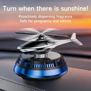 Solar-Powered Helicopter Car Air Freshener, Car Scent Diffuser, Rotating Aromatherapy Diffuser Ornament, Car & Home Decor, Dashboard Interior Accessories