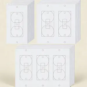 20 Pack Electrical Outlet Insulation Pads, EVA Foam Gasket Draft Sealers for Wall Outlets and Light Switches, Reusable Weatherproof Seal, Energy Saving Socket Cover for Duplex Toggle Rocker Plates