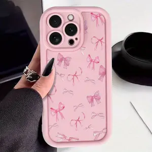 Pink Multi-Bow Smartphone Casing - Shockproof, Drop-Resistant Cellphone Accessory - Compatible with iPhone 17,16,15,14,13,12,11 Pro Max - Handheld Device Birthday Gift