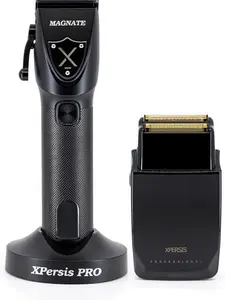 XPERSIS PRO Magnate Cordless Hair Clipper And USB Foil Shaver Combo Black