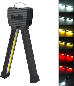 Magnetic Car Repair LED Work Light – Rechargeable Auto Inspection Lamp (180° Foldable, Hanging Hook) | USB Power Bank & Portable Flashlight for Vehicle Maintenance (Black)