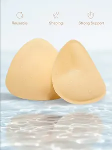 1 pair of reusable waterproof breast pads, shaping and lifting pads, double-sided adhesive medium pads Suitable for sports bras and swimwear, adhesive bikini breast pads Breast pad inserts